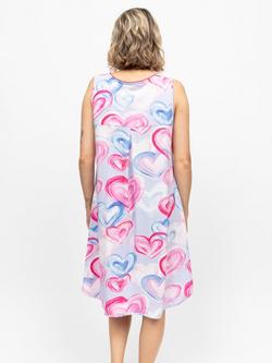Cyberjammies Chloe Heart Swing Nightdress, Pink/Multi - view 2, Pink/Multi