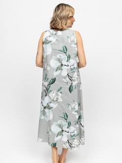 Cyberjammies Kallie Floral Nightdress, Grey/Multi - view 2, Grey/Multi