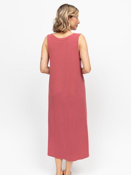 Cyberjammies Cap Sleeve Jersey Nightdress, Terracotta - view 2, Terracotta
