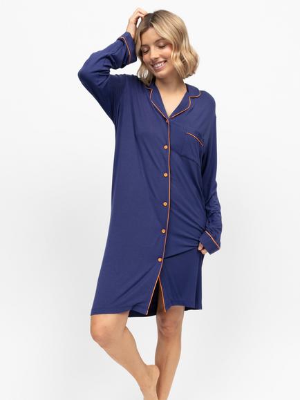 Cyberjammies Indigo Jersey Nightshirt, Navy, Navy