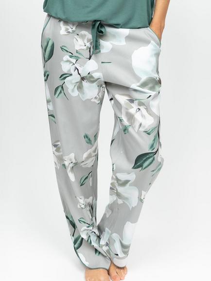 Cyberjammies Kallie Floral Pyjama Bottoms, Grey/Multi, Grey/Multi