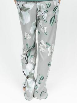 Cyberjammies Kallie Floral Pyjama Bottoms, Grey/Multi - view 2, Grey/Multi