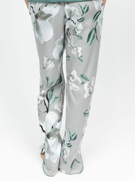 Cyberjammies Kallie Floral Pyjama Bottoms, Grey/Multi - view 2, Grey/Multi