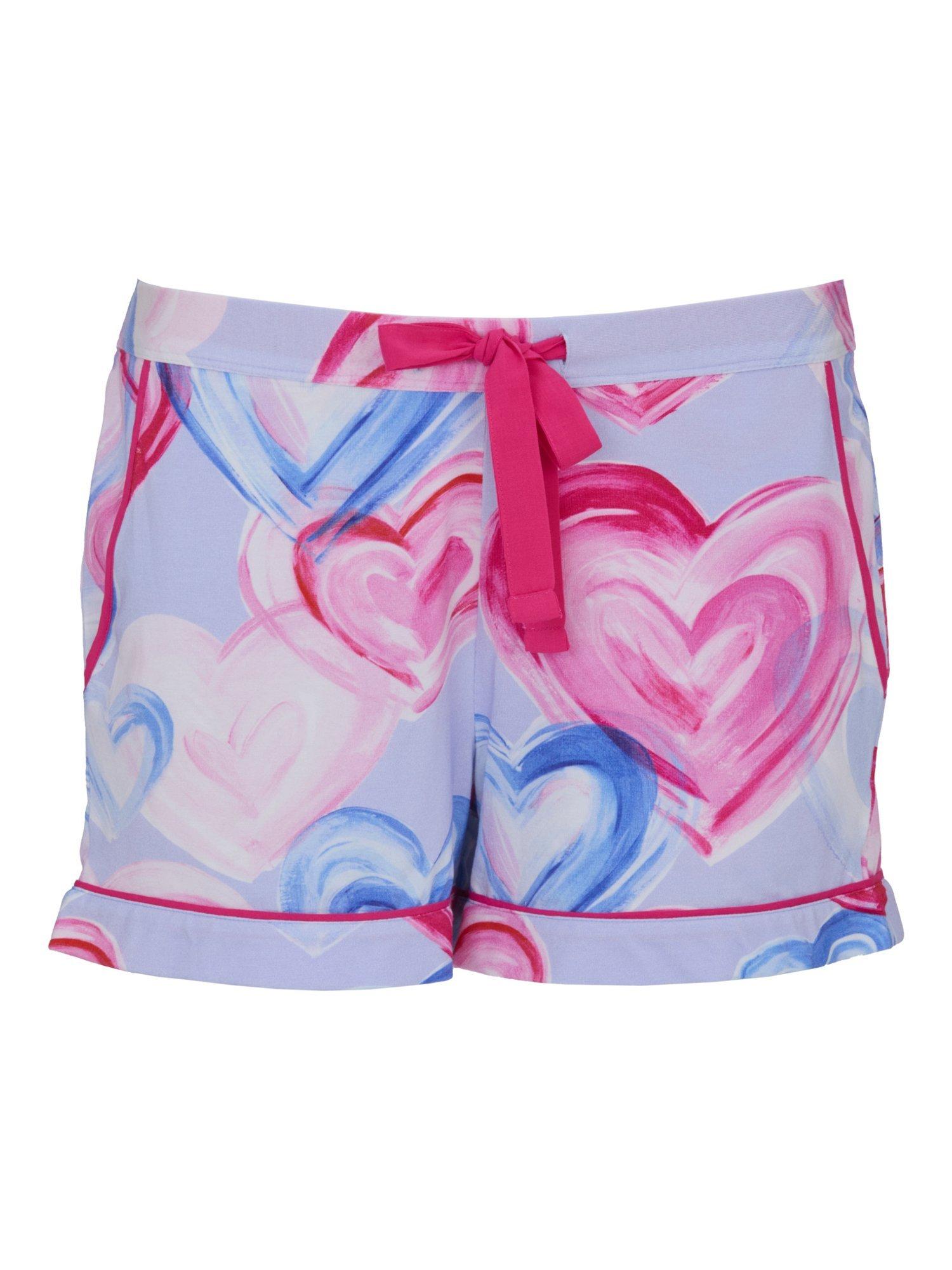 Product image 4 of 4, which shows Cyberjammies Chloe Heart Pyjama Shorts, Pink/Multi, 6