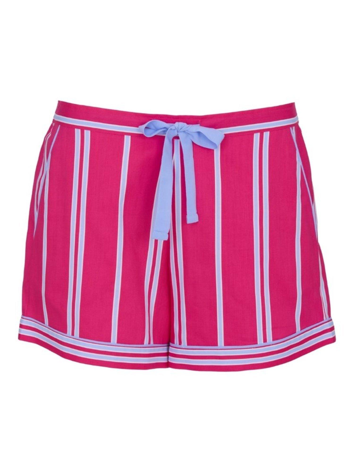 Product image 3 of 3, which shows Cyberjammies Chloe Stripe Pyjama Shorts, Pink, 6