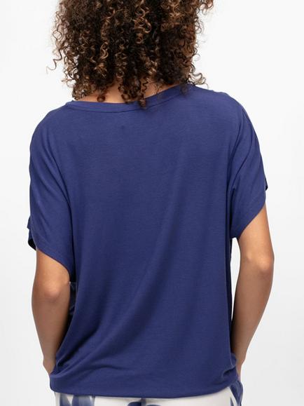 Cyberjammies Indigo Jersey Slouch Pyjama Top, Navy - view 2, Navy