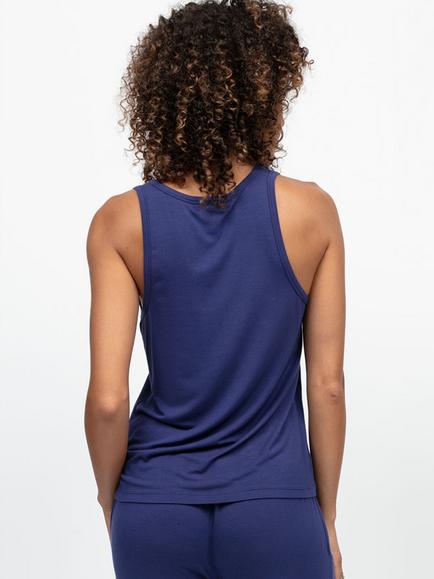 Cyberjammies Indigo Jersey Vest Top, Navy - view 2, Navy