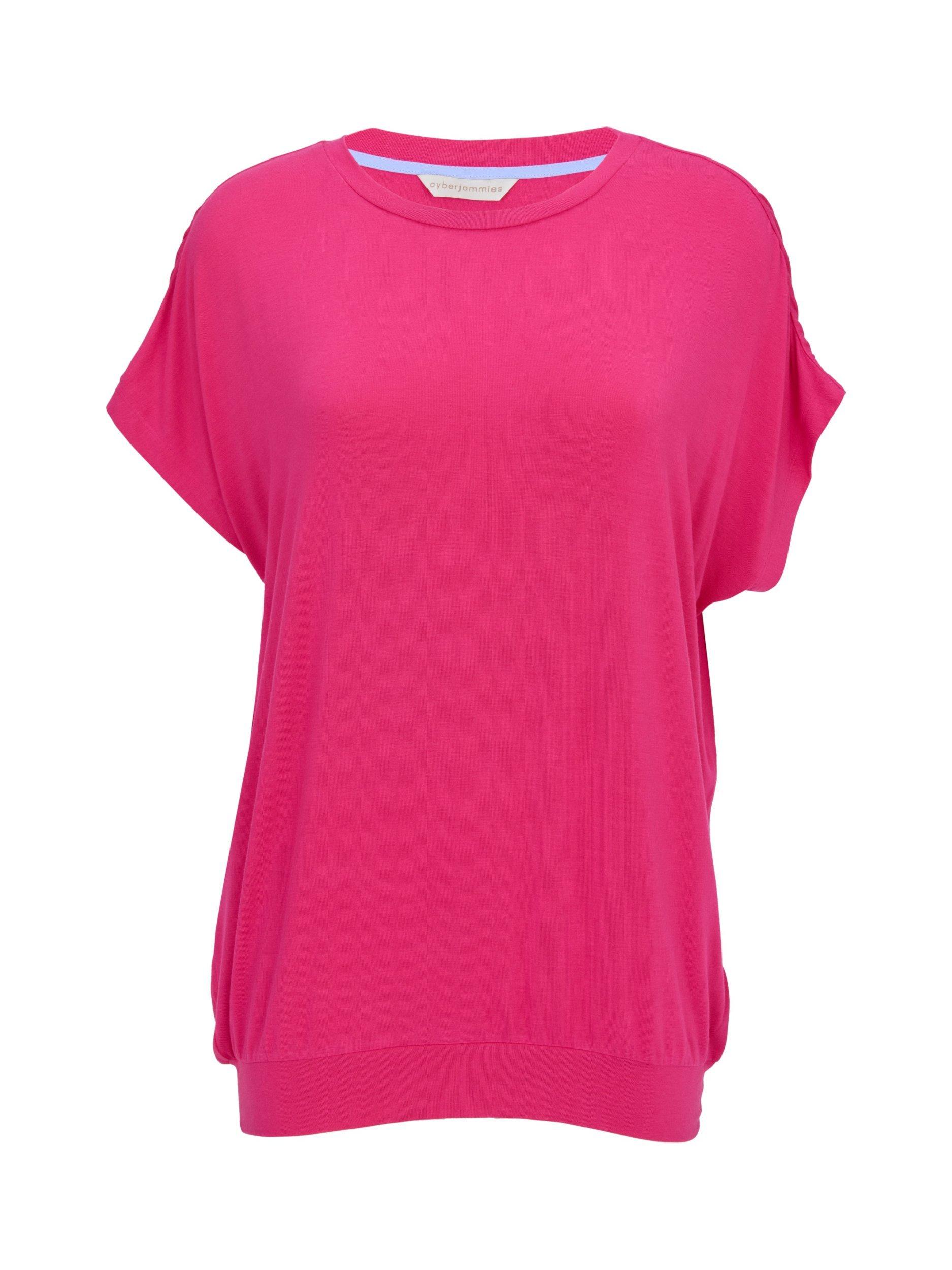 Product image 4 of 4, which shows Cyberjammies Chloe Slouch Jersey Pyjama Top, Pink, 6