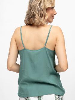 Cyberjammies Kallie Camisole Pyjama Top, Seafoam Green - view 2, Seafoam Green