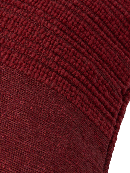 Piglet in Bed Cross Weave Wool Rectangular Cushion Cover - view 2, Rhubarb