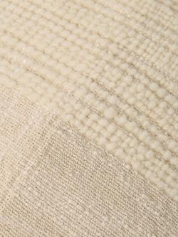Piglet in Bed Cross Weave Wool Rectangular Cushion Cover - view 2, Cream/Oatmeal