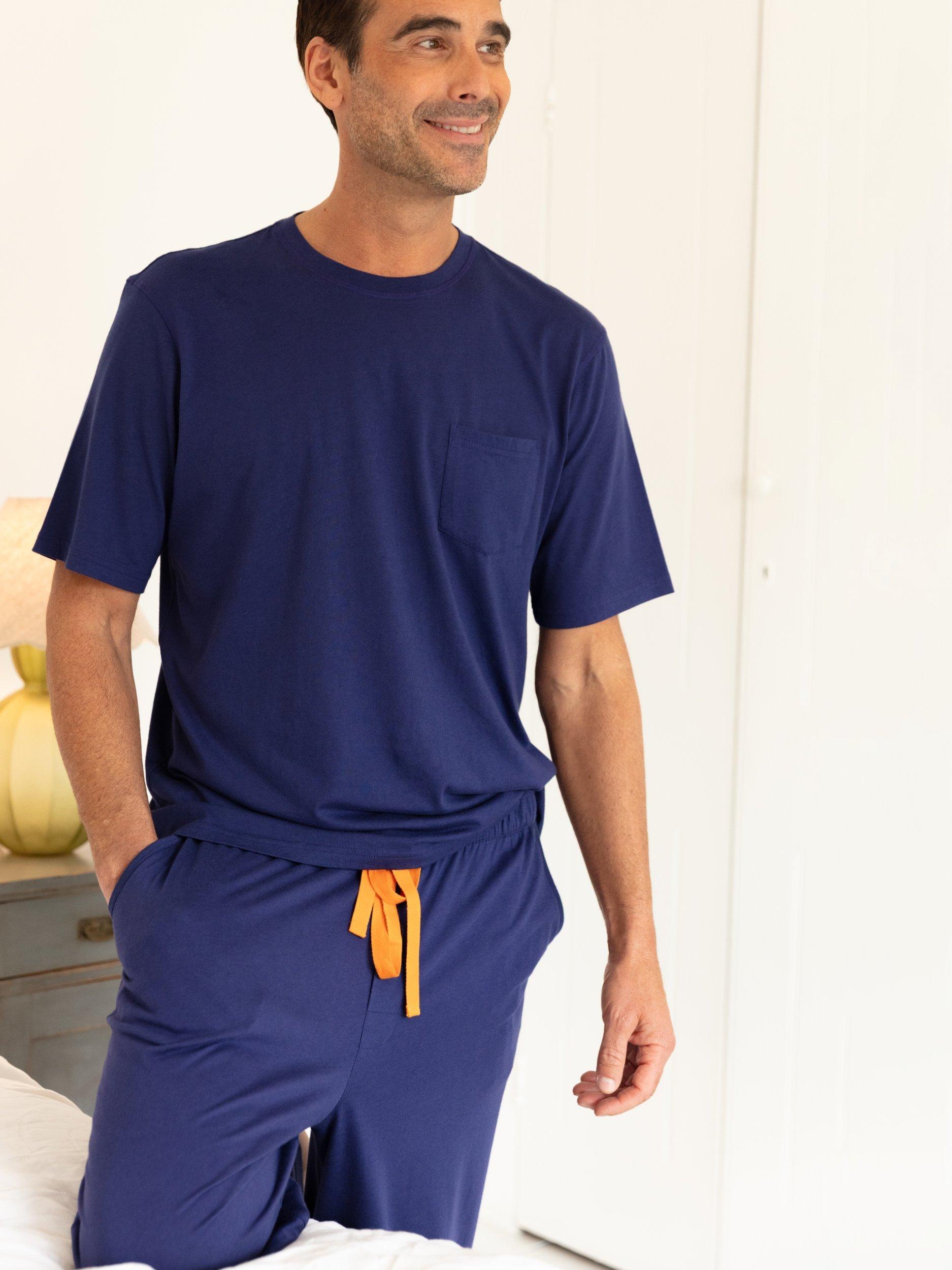 Product image 3 of 4, which shows Cyberjammies Jersey Pyjama Trousers, Navy, S
