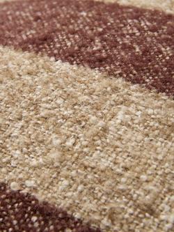 Piglet in Bed Flecked Stripe Rectangular Wool Cushion Cover - view 2, Dark Mocha/Oatmeal