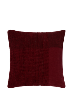 Piglet in Bed Cross Weave Wool Cushion Cover, Rhubarb