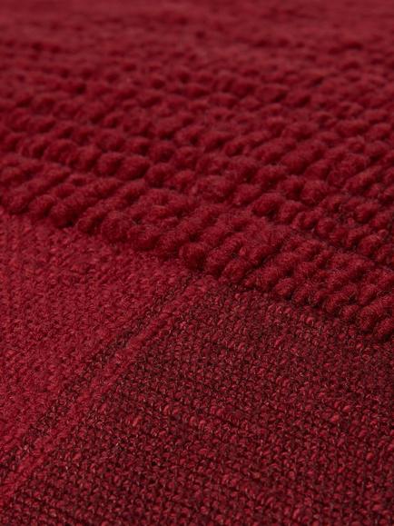 Piglet in Bed Cross Weave Wool Cushion Cover - view 2, Rhubarb