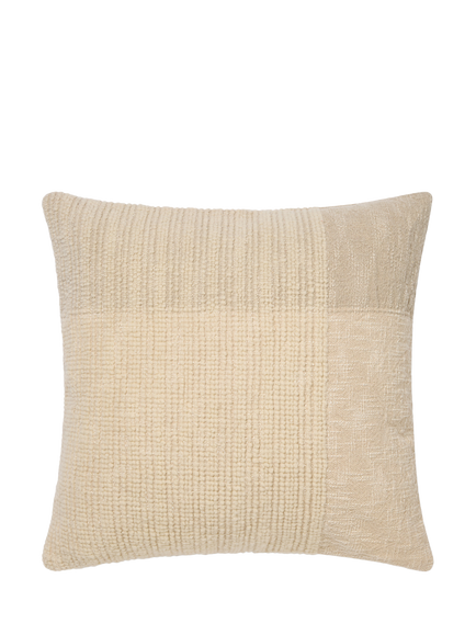 Piglet in Bed Cross Weave Wool Cushion Cover, Cream/Oatmeal
