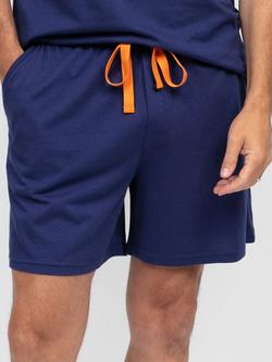 Cyberjammies Jersey Pyjama Shorts, Navy, Navy