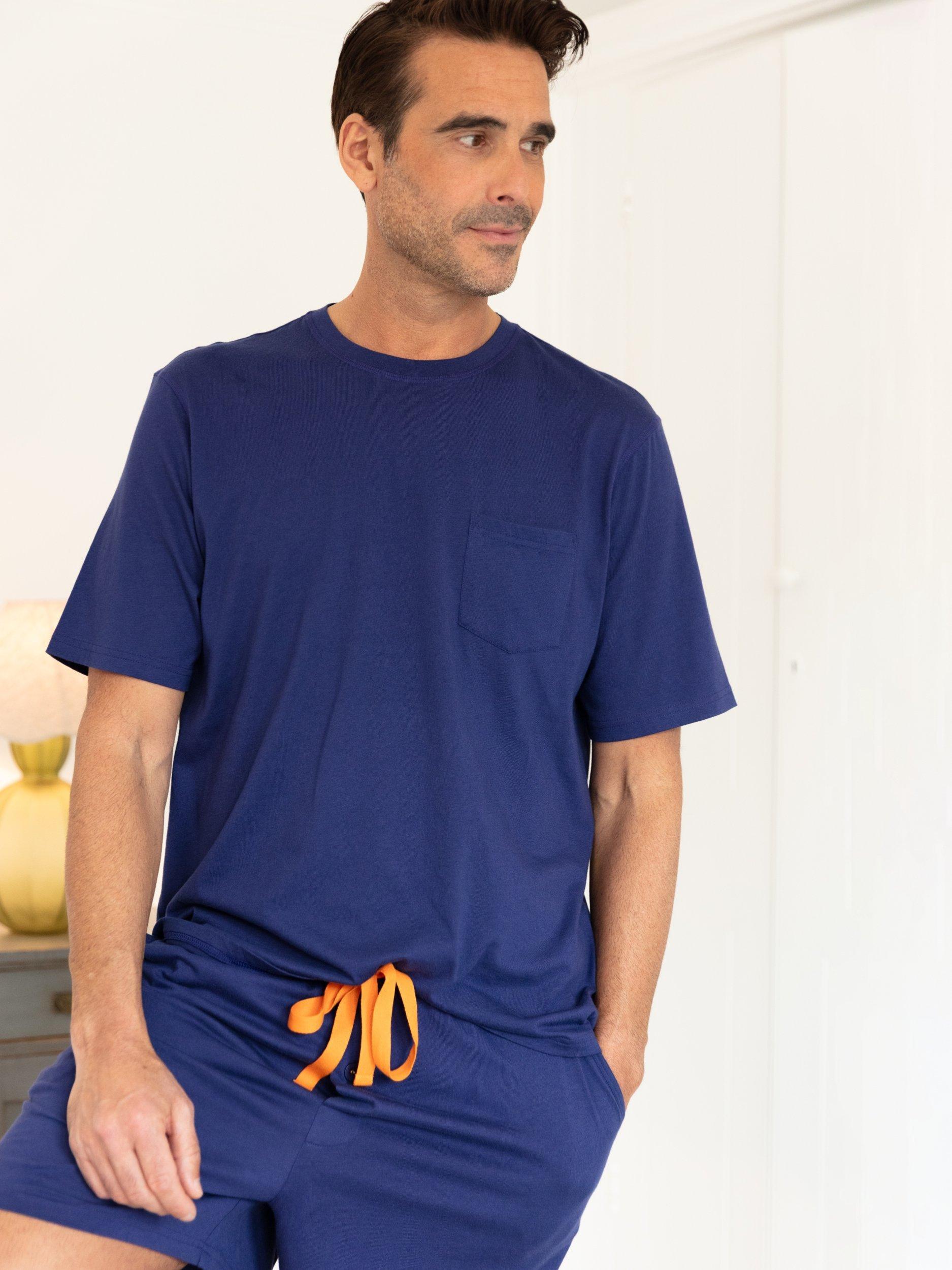 Product image 3 of 4, which shows Cyberjammies Jersey Pyjama Shorts, Navy, S