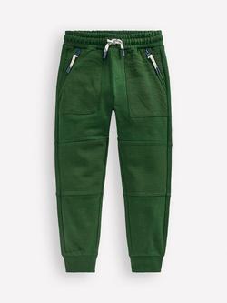 Mini Boden Kids' Pure Cotton Drawstring Joggers, Pine Green Ripstop, Pine Green Ripstop