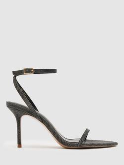 Reiss Charlotte Stiletto Heel Strappy Sandals, Bronze, Bronze