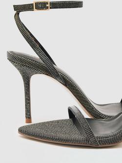 Reiss Charlotte Stiletto Heel Strappy Sandals, Bronze - view 2, Bronze