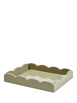 Addison Ross Scallop Lacquer Tray, 28cm, Chiffon