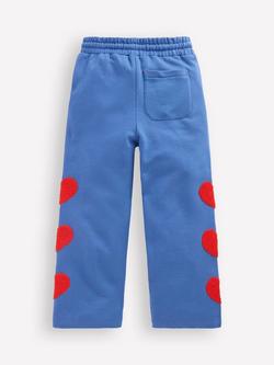 Mini Boden Kids' Bobbie Cotton Drawstring Applique Joggers - view 2, Bluejay Hearts