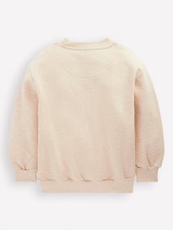 Mini Boden Kids' Bobbie Cotton Applique Sweatshirt - view 2, Ivory Rainbows