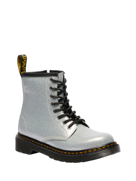 Dr. Martens Kids' 1460 Glitter Lace Up Boots, Silver - view 2, Silver