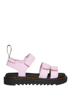 Dr. Martens Kids' Klaire Leather Open Toe Sandals, Pink, Pink