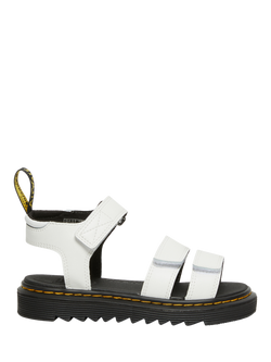 Dr. Martens Kids' Klaire Leather Open Toe Sandals, White, White