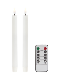 Addison Ross Remote Control LED Candles, Set of 2, White