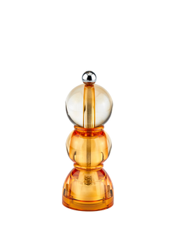Addison Ross Bobbin Acrylic Salt/Pepper Mill, H14cm, Amber