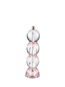 Addison Ross Bobbin Acrylic Salt/Pepper Mill, H24cm, Icy Pale Pink