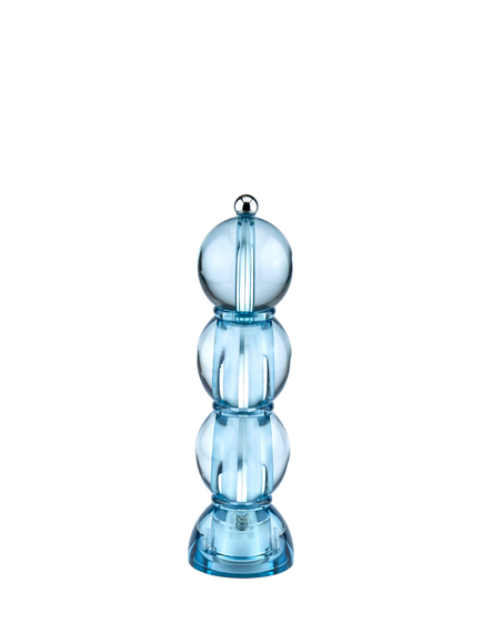 Addison Ross Bobbin Acrylic Salt/Pepper Mill, H24cm, Icy Blue