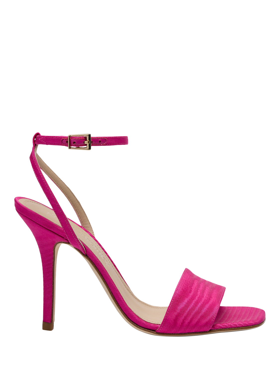 Product image 1 of 4, which shows Russell & Bromley Superstow Two Part Open Toe Heeled Sandals, Pink, 5