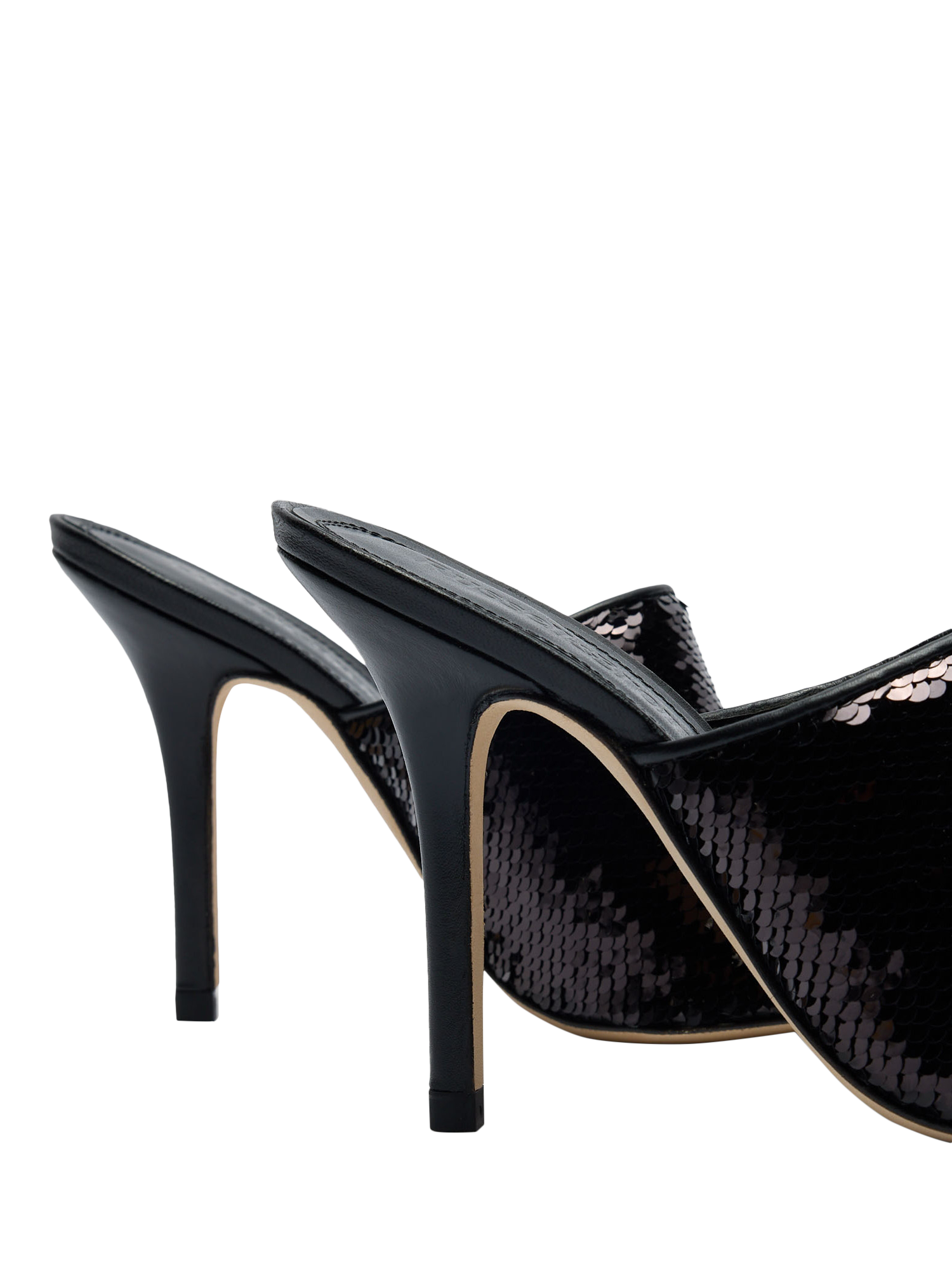 Product image 3 of 4, which shows Russell & Bromley Superstow Mule High Heeled Mule Sandals, Metallic, 8