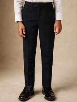 Reiss Kids' Knightsbridge Wool Blend Tailored Trousers, Navy, Navy
