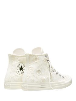 Converse Chuck Taylor All Star Retro Flowers Trainers, Egret/Black/Egret - view 2, Egret/Black/Egret