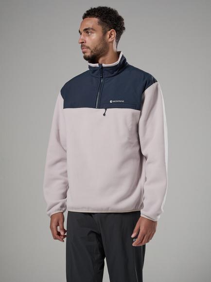 Montane Men's Roco Pull On Fleece, White/Blue, White/Blue
