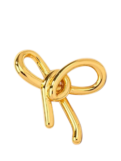 frkl. Damson Madder Bow Charm, Gold, Gold