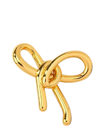 frkl. Damson Madder Bow Charm, Gold, Gold
