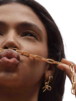 frkl. Damson Madder Bow Charm, Gold - view 2, Gold