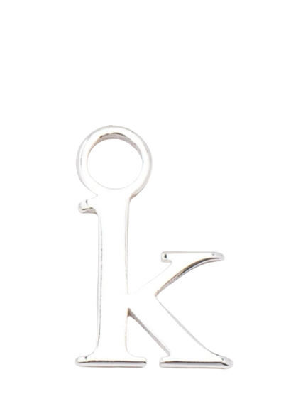 frkl. Lower Case Initial Charm, Silver, K