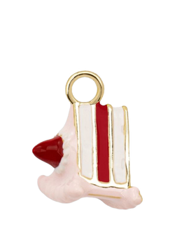 frkl. Have Your Cake Enamel Charm, Gold, Pink
