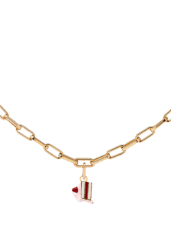 frkl. Have Your Cake Enamel Charm, Gold - view 2, Pink