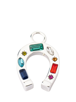 frkl. Horseshoe Crystal Charm, Silver