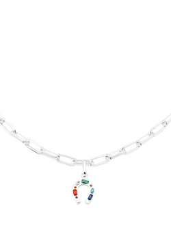 frkl. Horseshoe Crystal Charm - view 2, Silver