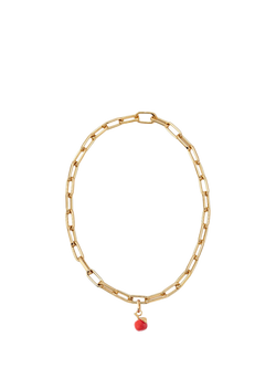 frkl. Apple Stack Necklace, Gold/Red, Gold/Red