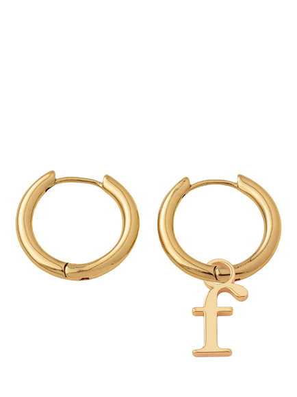 frkl. Initial Hoop Stack, Gold